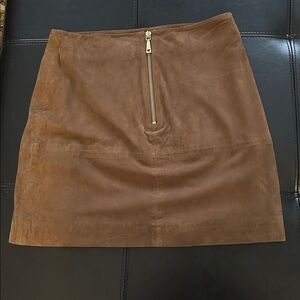 Guess brown suede leather short skirt size 2